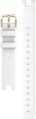Cinturino Garmin Lily, in pelle, bianco, fibbia oro, lungo