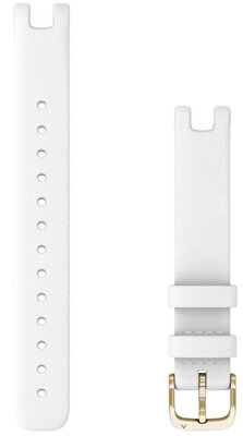 Cinturino Garmin Lily, in pelle, bianco, fibbia oro