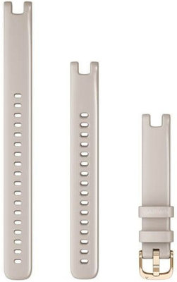 Cinturino Garmin Lily, in silicone, beige, fibbia oro