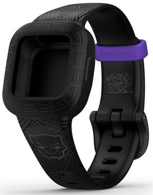 Cinturino in plastica Garmin (per Vívofit junior 3), nero, Marvel, Black Panther, 010-12666-40