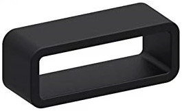 Passante nero in silicone per orologi