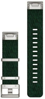 Cinturino in nylon Garmin 22mm (per Garmin Fenix 8/7/6 (47mm), Epix 2 ecc.), verde, QuickFit, 010-13008-00