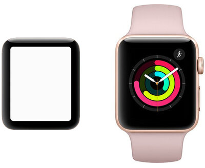 Vetro protettivo 3D Mosh Tempered Glass Protector 0.5mm per Apple Watch Series 3 42mm