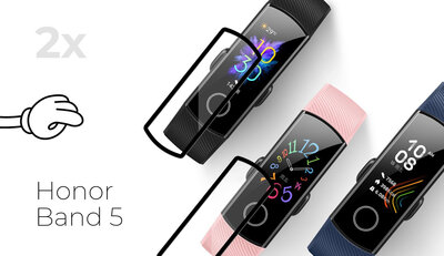 Vetro protettivo 3D Mosh Tempered Glass Protector 0.5mm per Honor Band 5 (2pz)