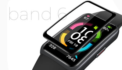 Vetro protettivo 3D Mosh Tempered Glass Protector 0.5mm per Honor Band 6 (2pz)