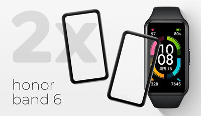 Vetro protettivo 3D Mosh Tempered Glass Protector 0.5mm per Honor Band 6 (2pz)