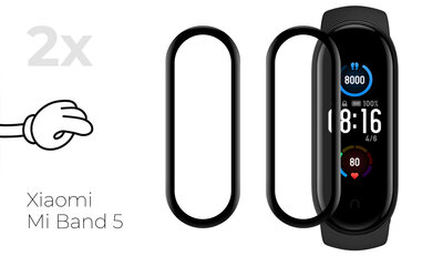 Vetro protettivo 3D Mosh Tempered Glass Protector 0.5mm per Xiaomi Mi Band 5 (2pz)