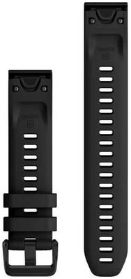 Cinturino in silicone Garmin 20mm (per Garmin Fenix 8/7S/6S (43mm) ecc.), nero, QuickFit, + parte estesa, 010-13028-00