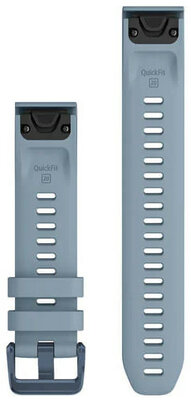 Cinturino in silicone Garmin 20mm (per Garmin Fenix 8/7S/6S (43mm) ecc.), blu, QuickFit + parte estesa, 010-13029-00