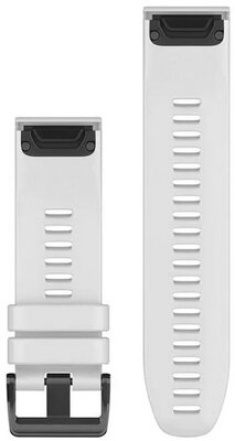 Cinturino in silicone Garmin 26mm (per Garmin Fenix 8/7X/6X (51mm), Tactix ecc.), bianco, QuickFit, 010-12903-00
