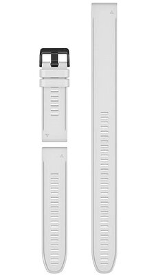 Cinturino Garmin QuickFit 26mm, in silicone, bianco, fibbia nera (Fenix 7X/6X/5X, Tactix ecc.) set di 3