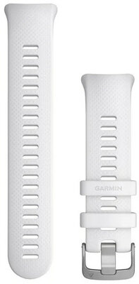 Cinturino Garmin Swim 2, in silicone, bianco, fibbia grigia