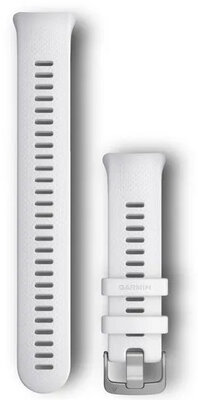 Cinturino Garmin Swim 2, in silicone, bianco, fibbia argento