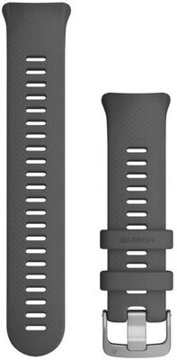 Cinturino Garmin Swim 2, in silicone, color ardesia, fibbia argento