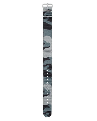 cinturino in nylon Hirsch Rush L 40406038-2, mimetico/blu, mimetico, lunghezza L, Quick Release