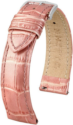 Cinturino rosa in pelle Hirsch Duke Metallic M 01027122-2 (pelle di vitello)