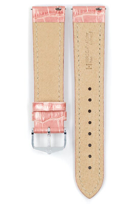 cinturino in pelle Hirsch Duke Metallic M 01027122-2, rosa, vitello, lunghezza M, Quick Release