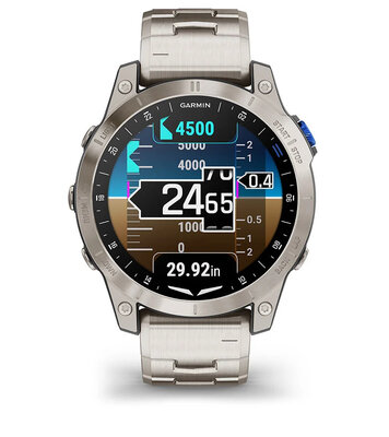 Garmin D2 Mach 1, Vented Titanium Bracelet (+ cinturino di ricambio)