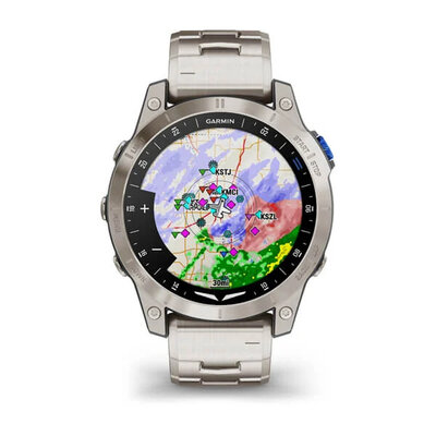Garmin D2 Mach 1, Vented Titanium Bracelet (+ cinturino di ricambio)
