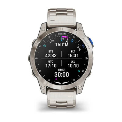 Garmin D2 Mach 1, Vented Titanium Bracelet (+ cinturino di ricambio)