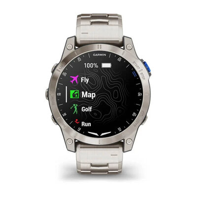 Garmin D2 Mach 1, Vented Titanium Bracelet (+ cinturino di ricambio)