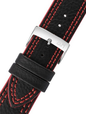 Cinturino in pelle nero e rosso Morellato Futnet M 5484D14.883