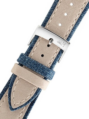 Cinturino blu beige Morellato Vecellio 5332C38.026 M (tessuto, pelle)
