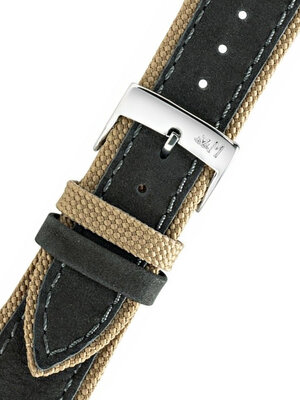 Cinturino grigio marrone Morellato Vecellio 5332C38.090 M (tessuto, pelle)