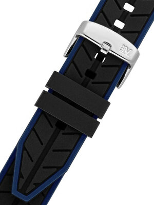 Cinturino in silicone nero blu Morellato Sesia M 4985187.862