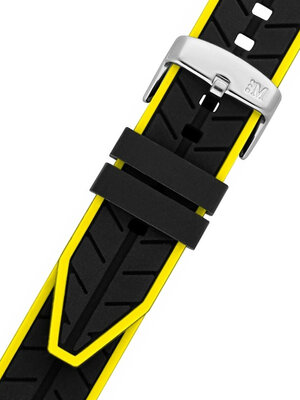 Cinturino in silicone nero giallo Morellato Sesia M 4985187.897