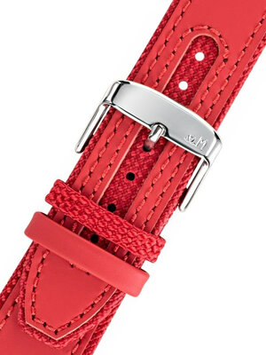 Cinturino rosso Morellato Hydrospeed 5395B55.083 M (tessuto, pelle, plastica/gomma)