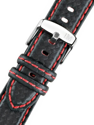 Cinturino nero rosso Morellato Biking 3586977.883 M (ecopelle, plastica/gomma)