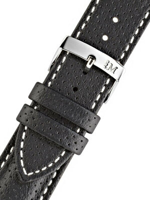 Cinturino bianco e nero in pelle Morellato Race M 4909C18.817