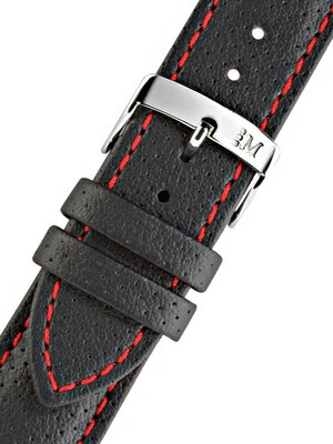 Cinturino in pelle nero rosso Morellato Race M 4909C18.883
