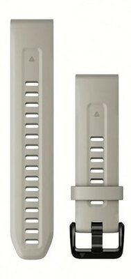 cinturino in silicone Garmin 20mm (per Garmin Fenix 8/7S/6S (43mm), ecc.), beige, QuickFit, 010-13102-04