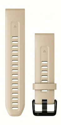 Cinturino in silicone Garmin 20mm (pro Garmin Fenix 8/7S/6S (43mm), aj.), beige, QuickFit