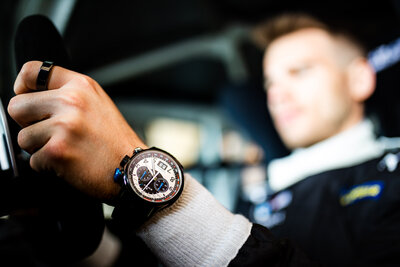 Edox Chronorally Chronograph 38001-tinnbu-bn BMW Limited Edition 2000pcs (+ cinturino di ricambio)