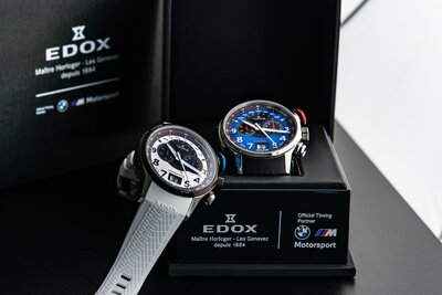 Edox Chronorally Chronograph 38001-tinnbu-bn BMW Limited Edition 2000pcs (+ cinturino di ricambio)