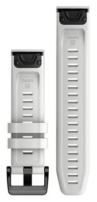 Cinturino in silicone Garmin 22mm (per Garmin Fenix 8/7/6 (47mm), Epix 2 ecc.), bianco V1, QuickFit, 010-13123-00