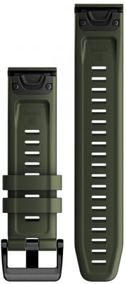 Cinturino in silicone Garmin 22mm (per Garmin Fenix 8/7/6 (47mm), Epix 2 ecc.), verde V1, QuickFit, 010-13111-03