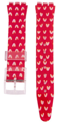 Cinturino da donna in plastica con motivo C13 per orologi Swatch 17mm