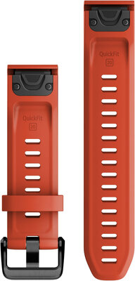 Cinturino in silicone Garmin 20mm (per Garmin Fenix 8/7S/6S (43mm), ecc.), rosso V2, QuickFit, 010-13102-02