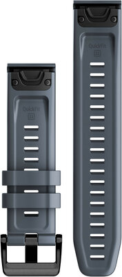 Cinturino in silicone Garmin 22mm (per Garmin Fenix 8/7/6 (47mm), Epix 2 ecc.), blu V2, QuickFit, 010-13111-05