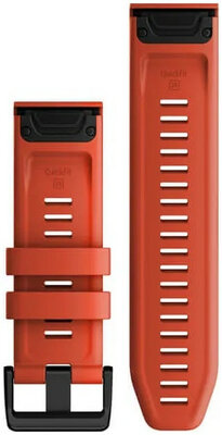 Cinturino in silicone Garmin 26mm (per Garmin Fenix 8/7X/6X (51mm), Tactix ecc.), rosso V2, QuickFit, 010-13117-04