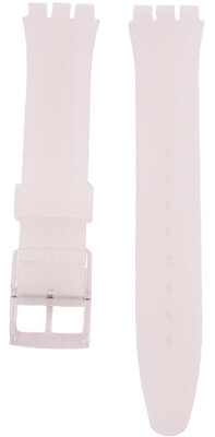 Cinturino unisex in silicone semitrasparente per orologi Swatch 17mm