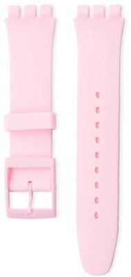 Cinturino unisex in silicone rosa per orologi Swatch 17mm