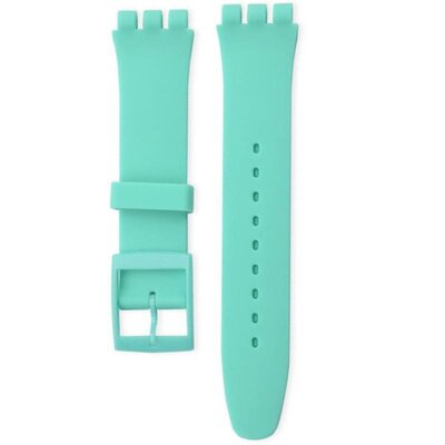 Cinturino unisex in silicone color menta per orologi Swatch 19mm