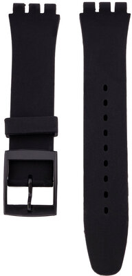 Cinturino unisex in silicone nero per orologi Swatch