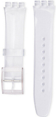 Cinturino unisex in silicone trasparente per orologi Swatch