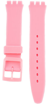 Cinturino unisex in silicone rosa per orologi Swatch